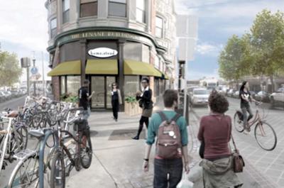Fields Corner start-up: An architect’s rendering of home.stead bakery and cafe.